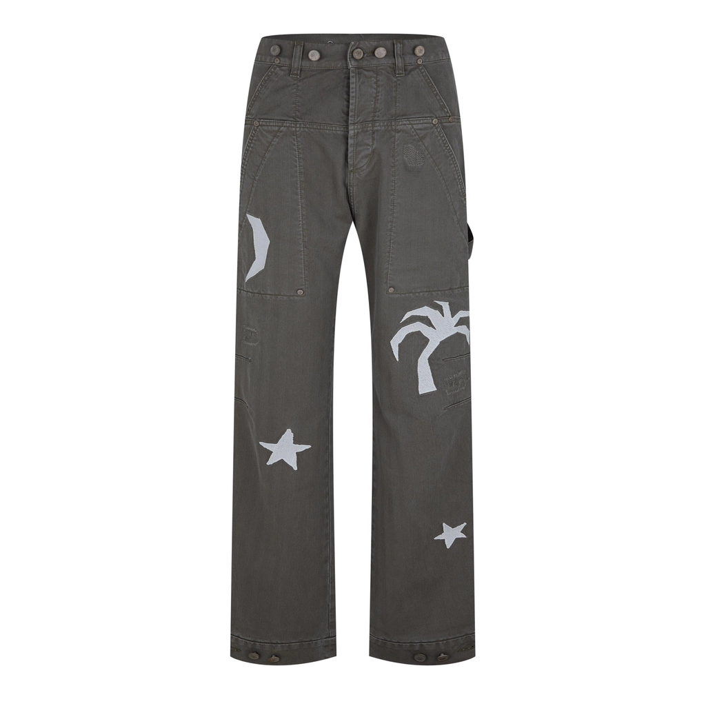 Palm Angels Nightsky Cargos - Military/White